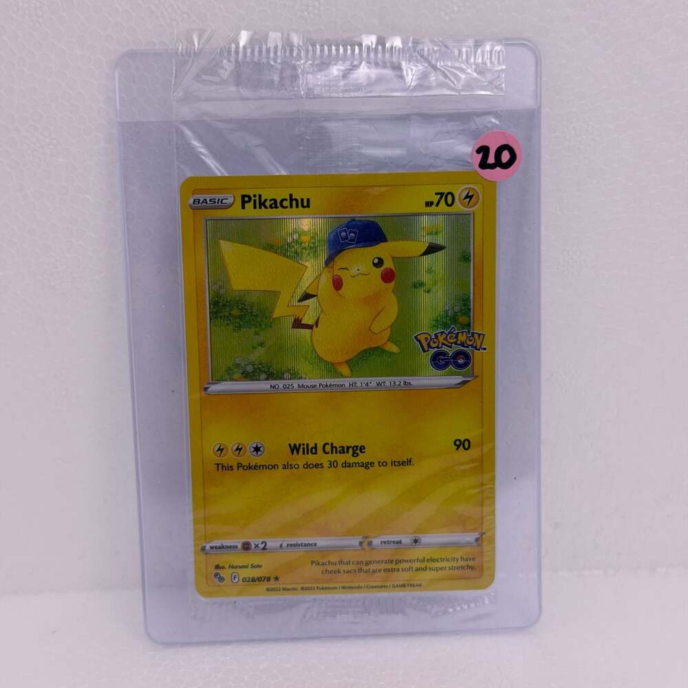 2022 Pokemon TCG Pokemon GO Pikachu 028/078 Holo Rare GameStop Promo Sealed